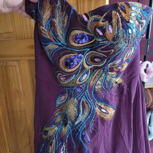 Purple peacock gown